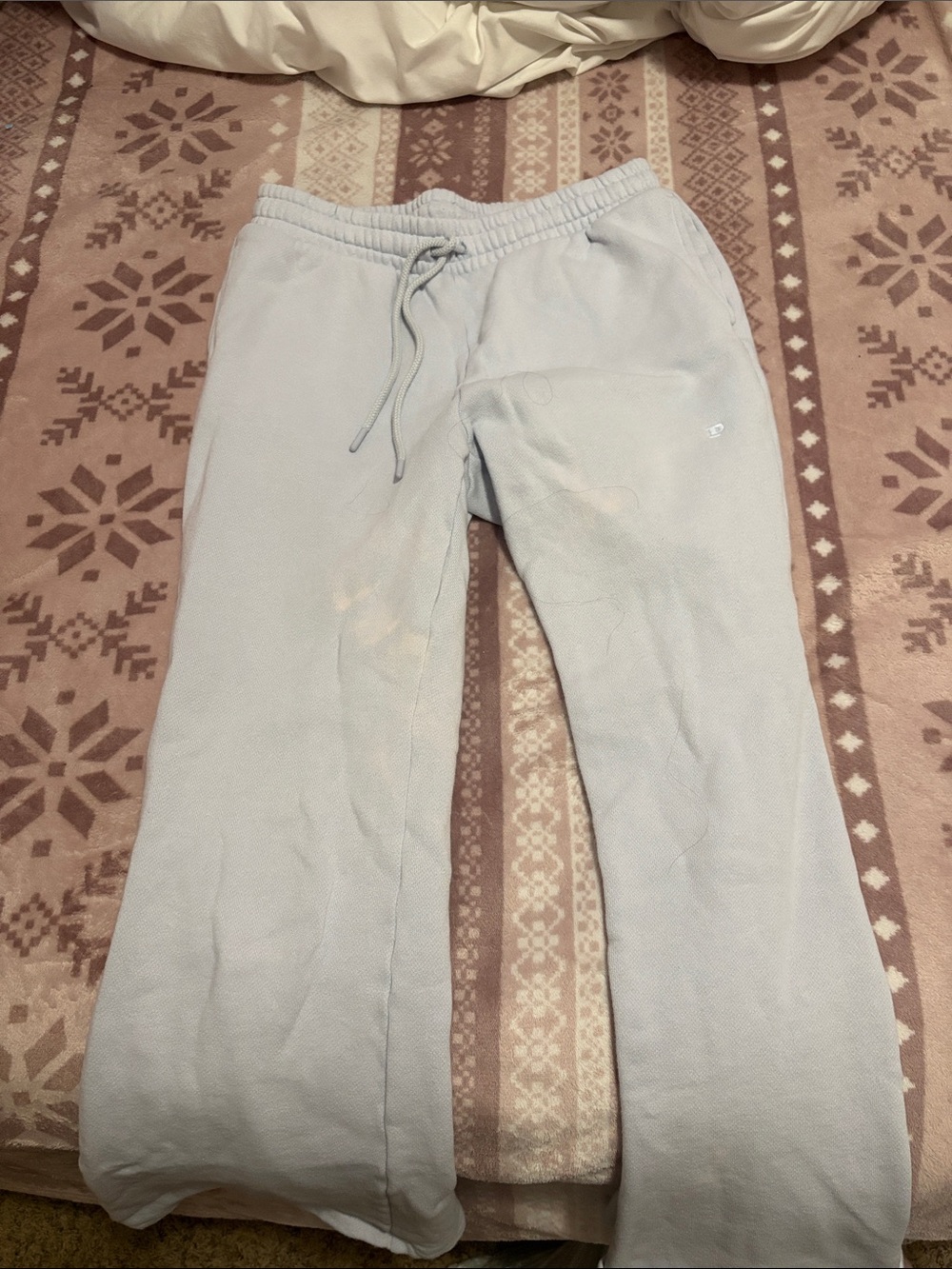 Women Light Blue Drawstring Sweatpants